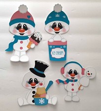 3D Winter Snowman Igloo Ice Cream Christmas Tree Card Scrapbook Embellishment