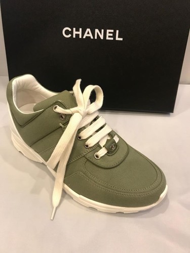 CHANEL 17C Khaki Olive Green Canvas 
