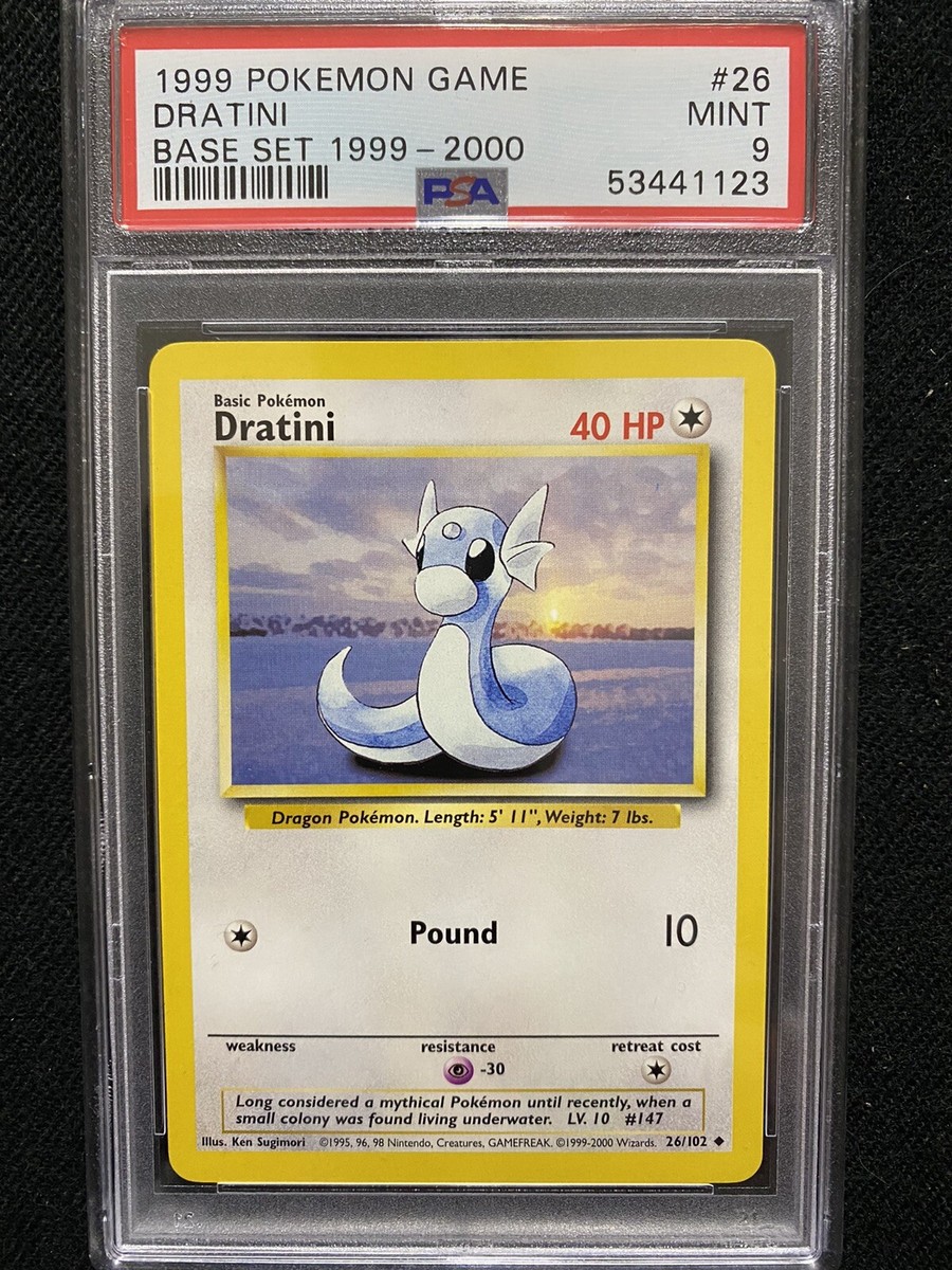 1999-2000 Pokemon Base Set 4th Print Dratini 26/102 PSA 9 Mint | eBay