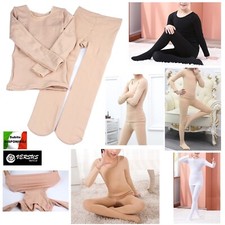 Completo Termico Maglia Calze Felpati Caldo Scuola Unisex Sotto Vestiti UND001