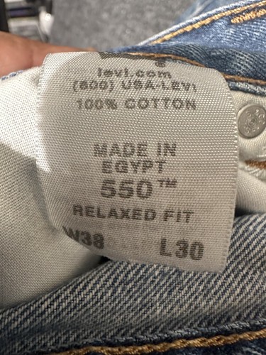 Levis 550 Relaxed Fit Jeans Mens Size 38x30 Blue Medium Wash Denim Zipper Fly - Picture 10 of 11