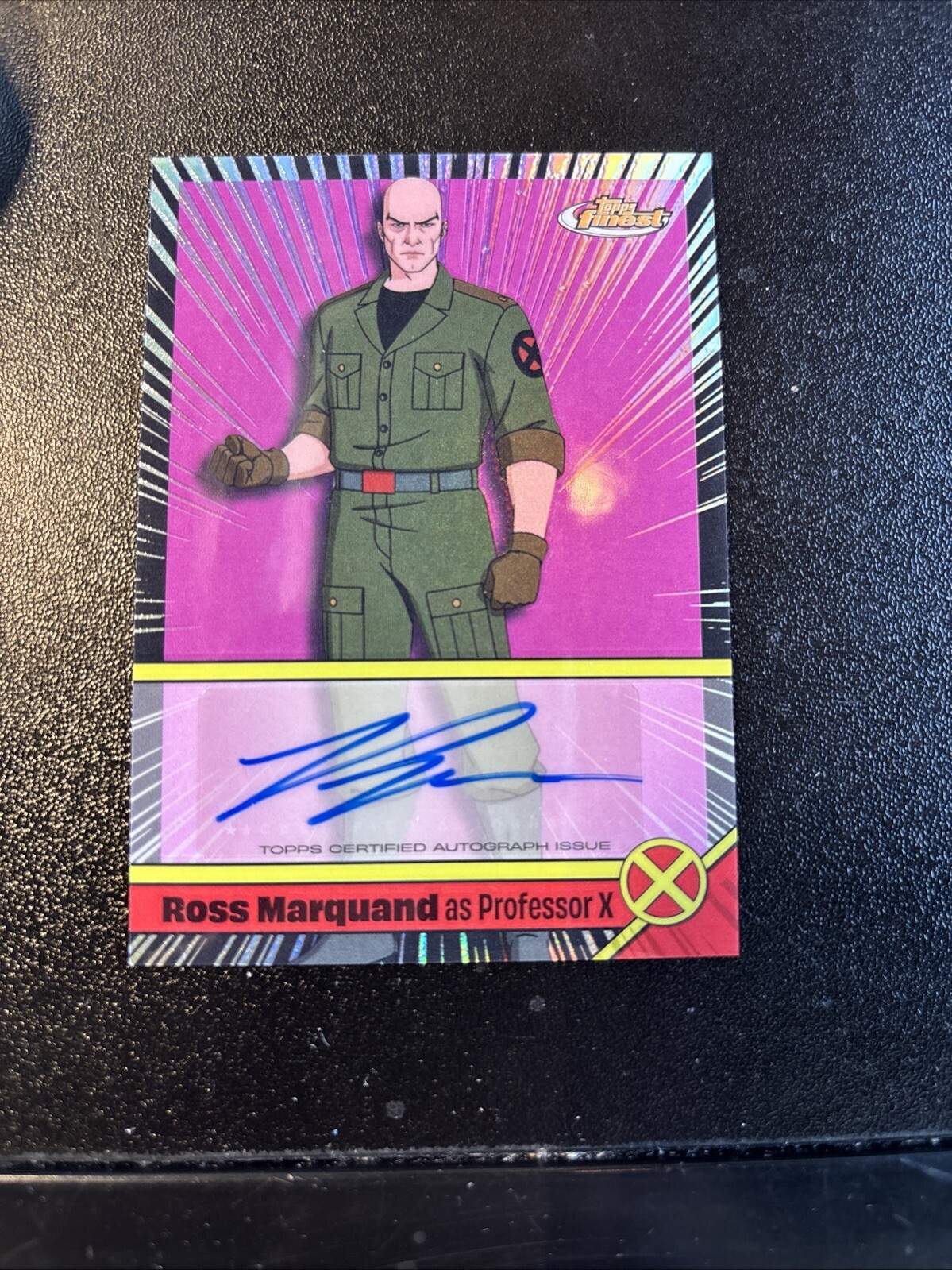 2025 Topps Finest Marvel X-Men '97 Professor X Voice Actor Auto Ross Marquand