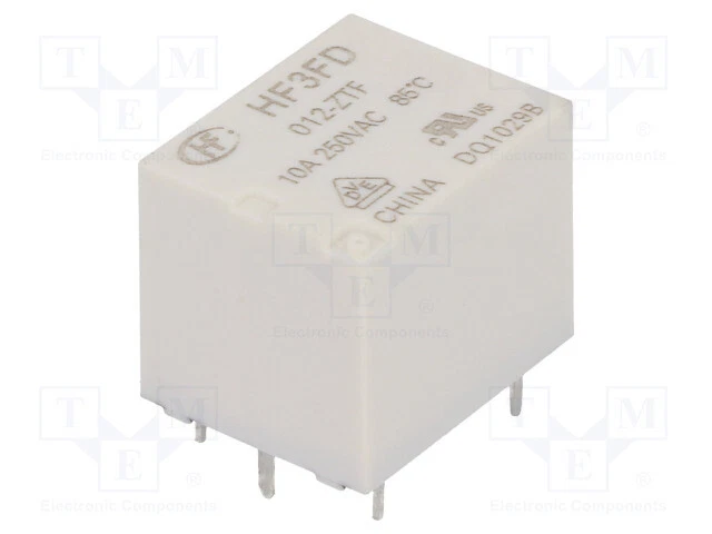 TNE ODER UNBEKANNT Relais: elektromagnetisch USpule : 12VDC 10A/250VAC 10A HF3FD/012-ZTF Elektro