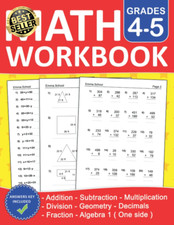 Math Workbook for Grades 4-5 with Addition,Subtraction,Multiplication,Division E
