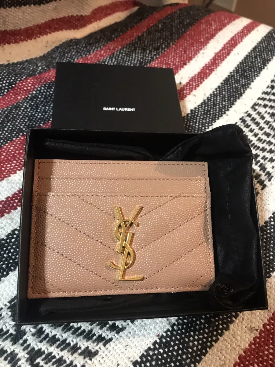 gold ysl cardholder