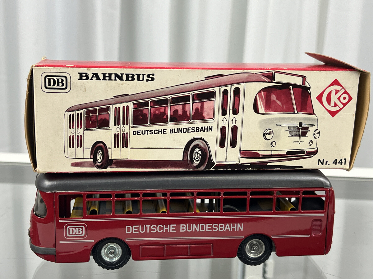 Vieux Bus Allemand CKO Deutsche Bundesbahn – Jouet En Tôle Ancien – Occasion