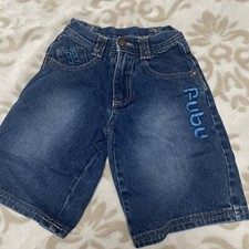 FUBU boys shorts Size 5 Blue denim jeans shorts Long shorts pants
