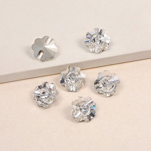 Clear Color Loose Beads Sew on Glass Crystal Rhinestone Flat Back Buttons DIY - Picture 16 of 33