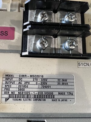 Yaskawa CIMR-M5D2018 VS-626m5 Inverter | eBay