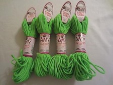 Lot 4 rolls 2mm Neon Green Amy Braided Nylon Macrame Craft Jewelry Cord 100yds