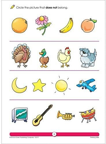 NEW School Zone Workbooks Thinking Skills, Age (3-5), Grade P (Cover May Vary) - Imagen 2 de 7
