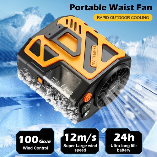 Portable Waist Fan Bladeless Electric Fan 6000mAh Power Bank Waist Hanging Fan