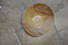 Hand Crafted Wooden Maple Bowl 9 1/2 Inches Beautiful Color
