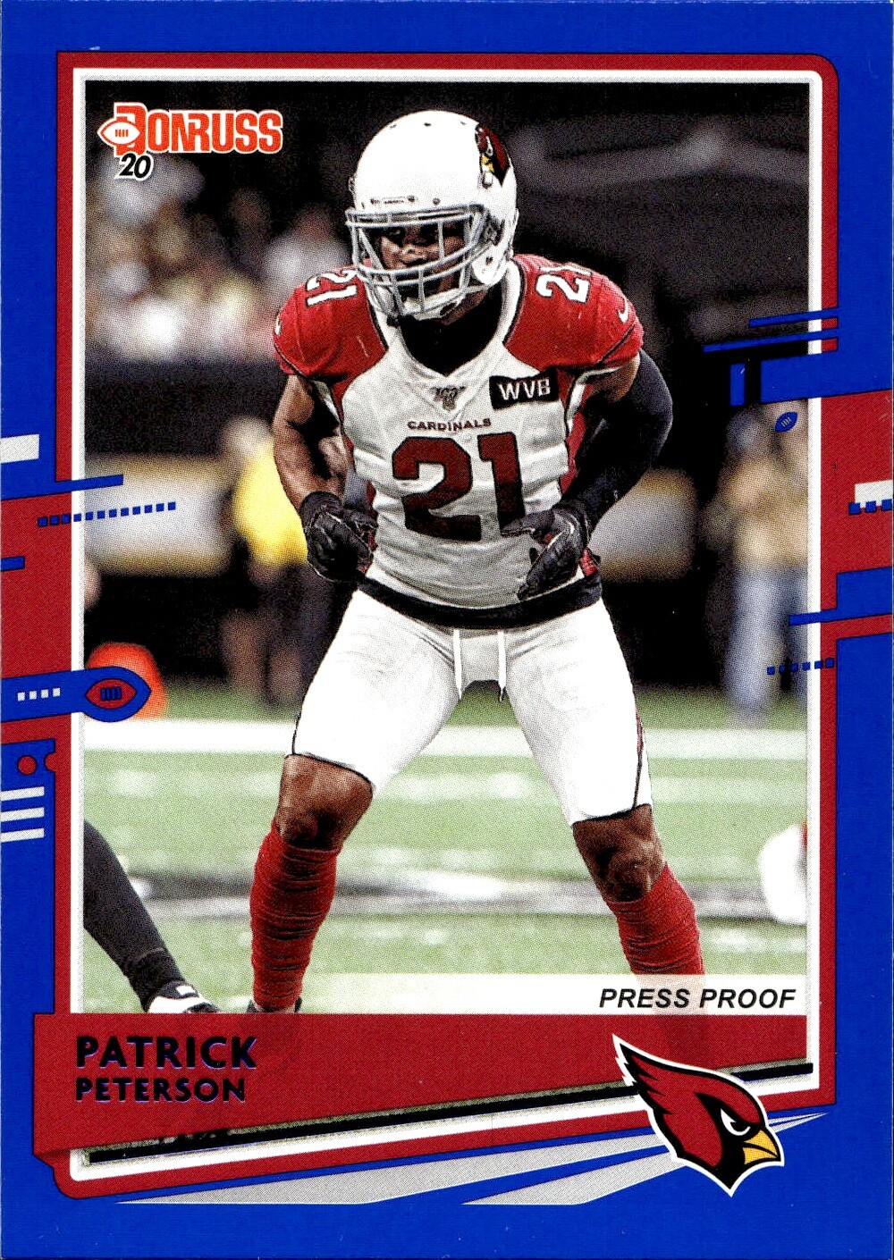 2020 Donruss #22 Patrick Peterson Press Proofs Blue Near mint or better