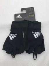 NEW Adidas Womens Small Aeroready Adjustable Essential Gloves Gym Workout Black