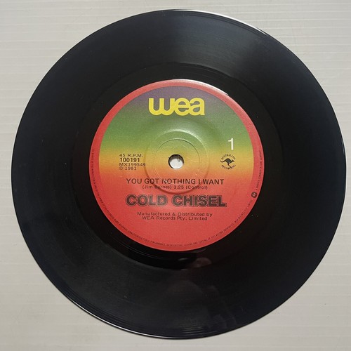 Cold Chisel You Got Nothing I Want Vinyl Record 7” 45 RPM 100191 WEA 1981 OG - Picture 20 of 24