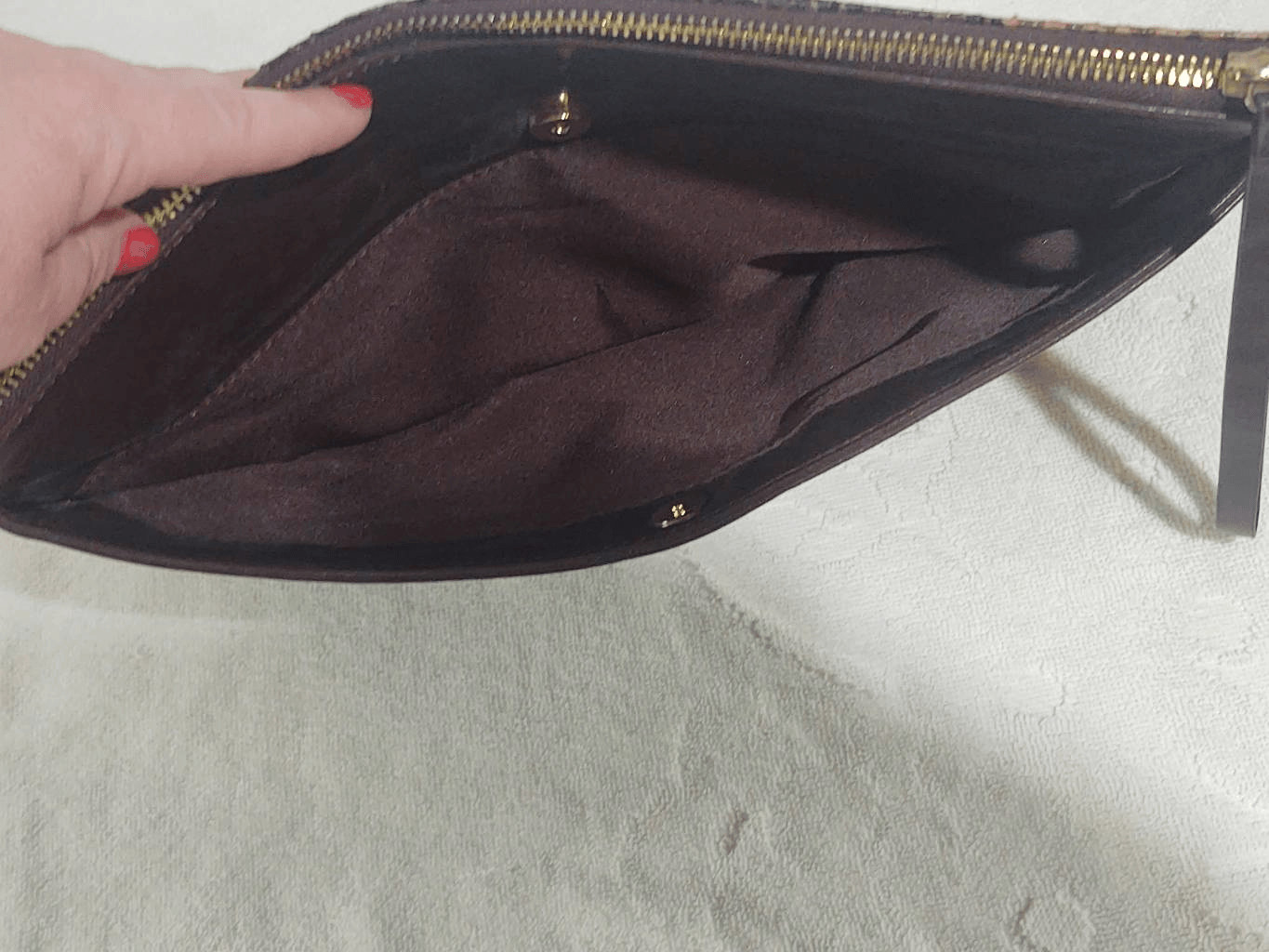 Cosmopolitan Snake Print Patchwork Chocolate Brow… - image 3