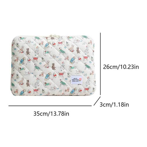 Housse de transport pour ordinateur portable matelassée mignonne housse pour ordinateur portable 11-15 pouces tablette - Photo 15/18