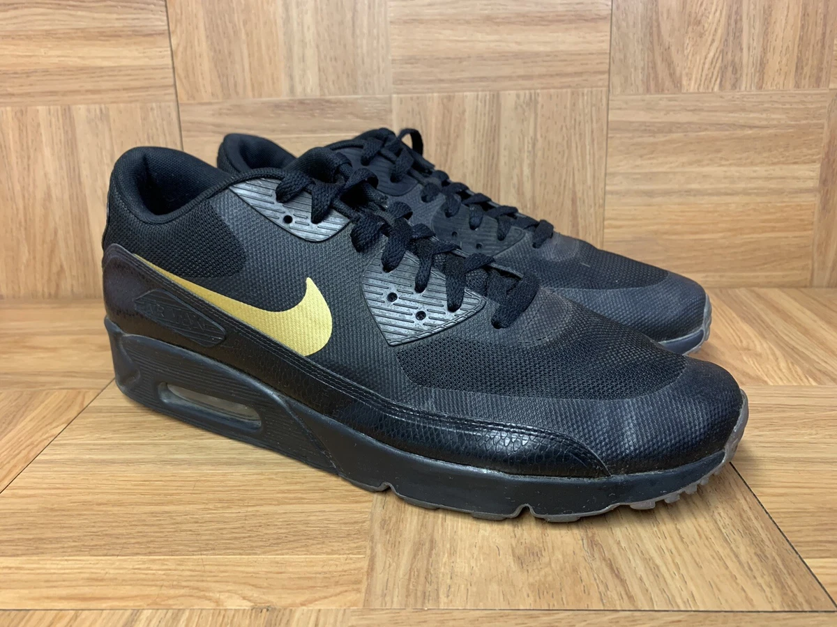 queso Amanecer Automáticamente RARE🔥 Nike Air Max 90 Ultra 2.0 Essential Black Gold 2018 875695-016 Size  11.5 | eBay