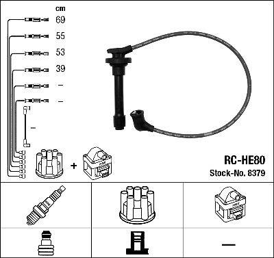 8379 NGK Ignition Cable Kit for HONDA