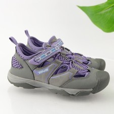 Teva Girls Rollick Sandal Size 1 Gray Purple Outdoor Water Shoe Adjustable