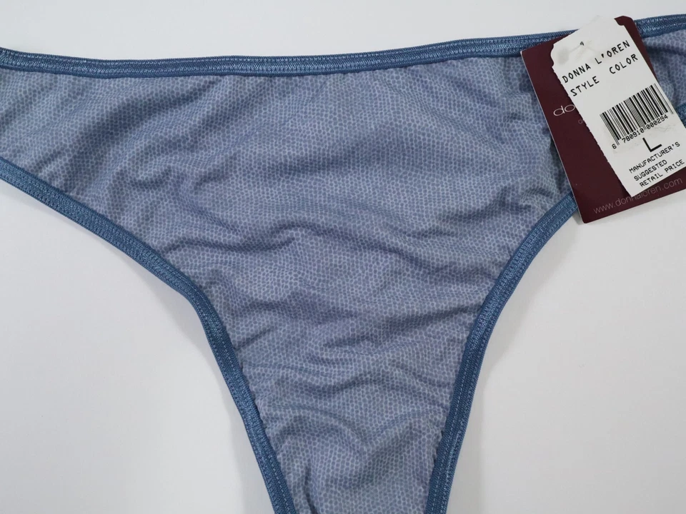 NUEVO Berlei / Donna L'Oren De Colección Y2K Tanga Microfibra Sedosa Corte Alto Panty GRANDE 36 Foto 3 de 4
