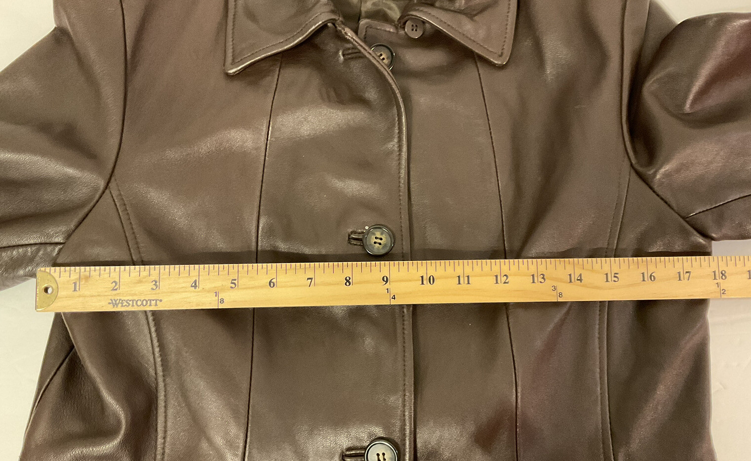 Siena Genuine Leather Button Down Brown Women's F… - image 7