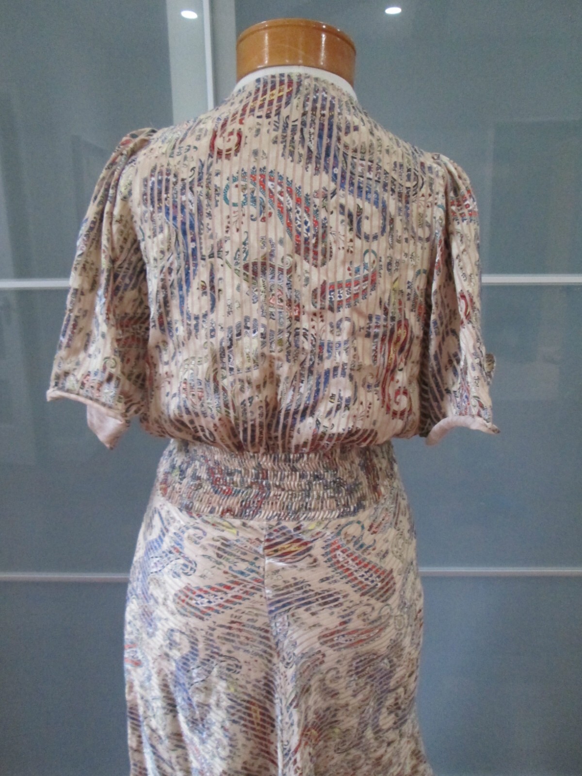 MAJE Rachel Paisley Smocked Waist Asymmetrical Maxi Dress Size 2