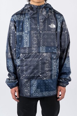 The North Face Jacket Adult M Blue Paisley Outdoors Hiking Rain