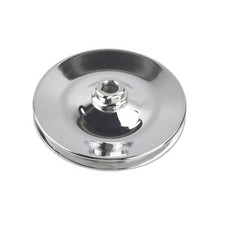 Chrome 1 Groove Power Steering Pump Pulley For GM Chevy Saginaw V-Belt Key Way