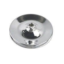 Chrome 1 Groove Power Steering Pump Pulley For GM Chevy Saginaw V-Belt Key Way