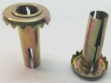 4 Zinc Plated Steel Caster Sockets wheel stem cart trunk leg insert seat chair