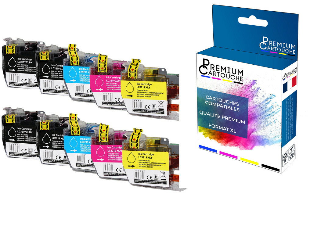 Cartouche Brother LC3219XL multipack de 10 pour l'impression des devoirs et projets créatifs
