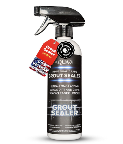 AQUA-X Tile & Grout Sealer – 16oz Spray for Bathroom, Kitchen, Floor, Waterproof