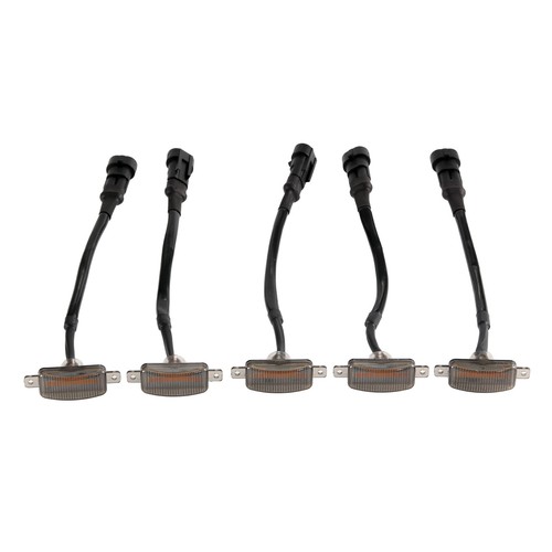 Kit de luces LED ámbar delanteras de 5 piezas lente ahumada para Dodge Ram 1500 2500 3500 - Imagen 3 de 12