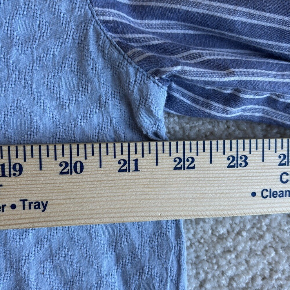 Sundance Blue Patchwork Cotton 1/2 Button Pullove… - image 7