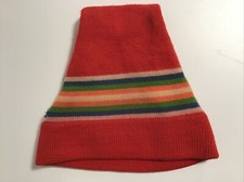 Vintage Wigwam Mills Inc Winter Ski Cap Hat Beanie Red Stripe Wool Knit 1970 s