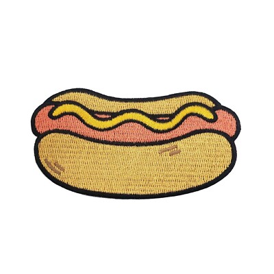Hot Dog Patch - Hook and Loop Morale Patch | Iron On Patch | Food Grill BBQ