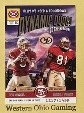 2001 Pacific Dynagon Jeff Garcia Terrell Owens #18 Dynamic Duos #1217/1499 MADE
