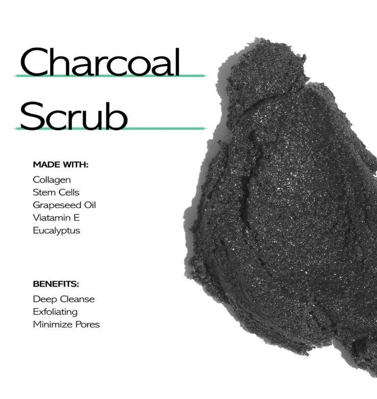Charcoal Collagen + Stem Cell + Niacinamide Body Scrub/Exfoliator Set (Lot of 2) - Image 4 of 4