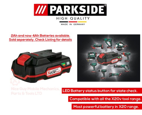 PARKSIDE 20v Li-Ion 2Ah OR 4Ah Cordless 