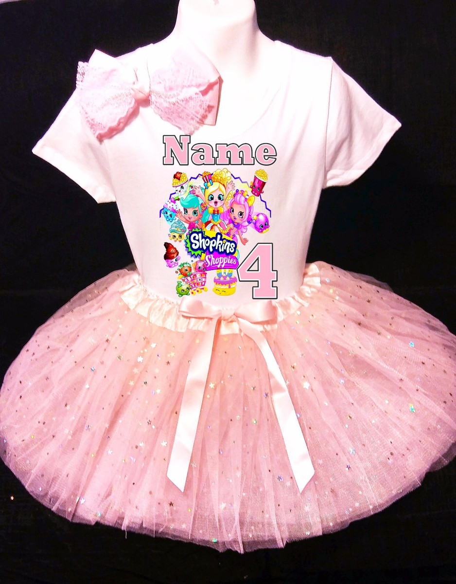 4 year old girl birthday dress Shopkins *With NAME* 4th Fourth Pink Tutu Fast Shipping Size:XXXXXL Strapless A Line Wedding Calista de Minh Thanh over closure makes dressing