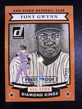 2015 DONRUSS ALL TIME DIAMOND KINGS PRESS PROOFS SILVER TONY GWYNN #12 41/49