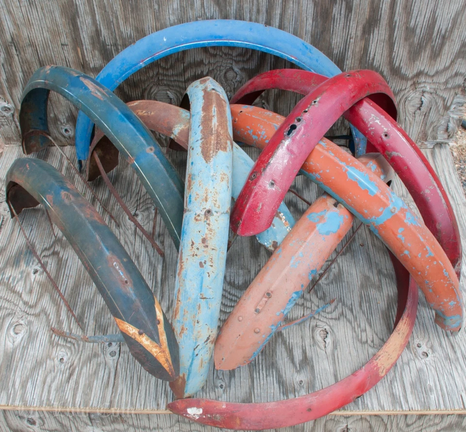 Vintage 26" Prewar Hawthorne Bike Gothic FENDERS BRACES FatTire Rollfast Bicycle - Image 1 of 1