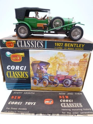 VINTAGE CORGI CLASSICS 9001 1927 BENTLEY 3 LITRE LE MANS IN ORIGINAL BOX 1964