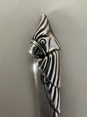 Vtg Bvlgari Bulgari Roma 925 Sterling Silver Parrot Head Letter Opener Italy