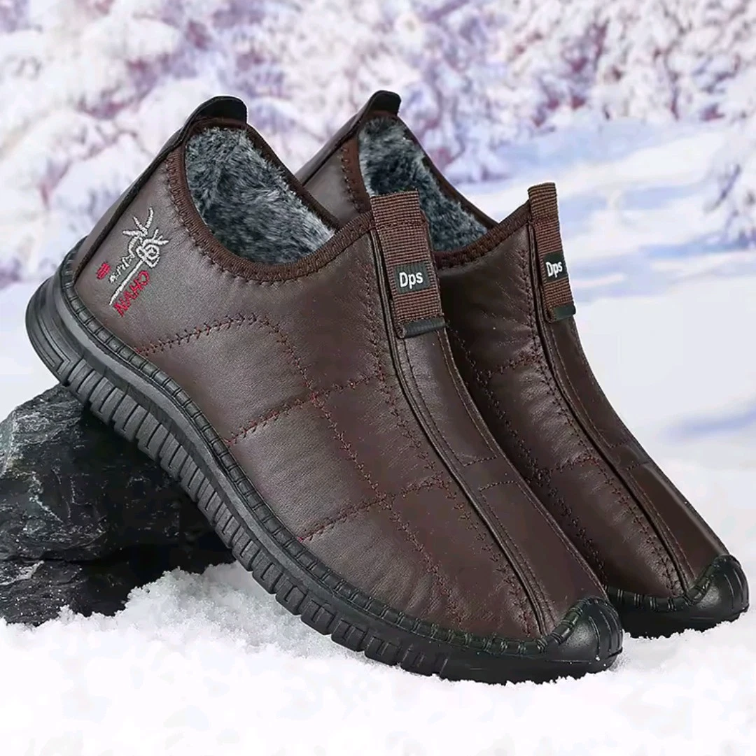 Mens Insulated Plush Winter Snow Boots
