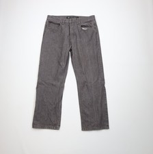 Vintage 90s Y2K Streetwear Mens 36x30 Faded Baggy Fit Wide Leg Denim Jeans Gray