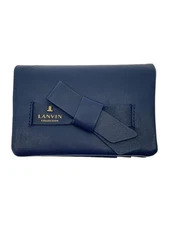 LANVIN COLLECTION Bi-fold wallet, leather, blue, for women