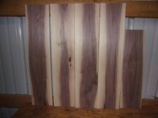 5 PC BLACK WALNUT LUMBER WOOD KILN DRIED BOARDS LOT B6B 1/2" THICK FLAT CLEAR